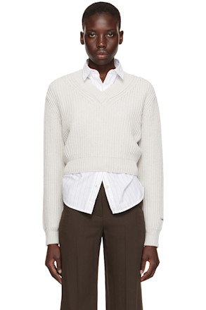 Off-White V-Neck Sweater