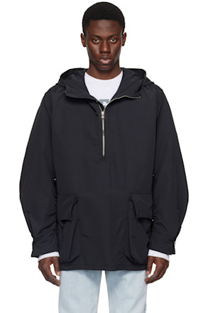 Black Volumed Pocket Jacket