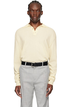 Beige Semi-Sheer Polo