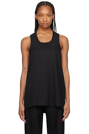 Black Double Layer Tank Top