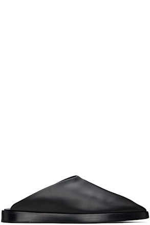 Black Backless Mules