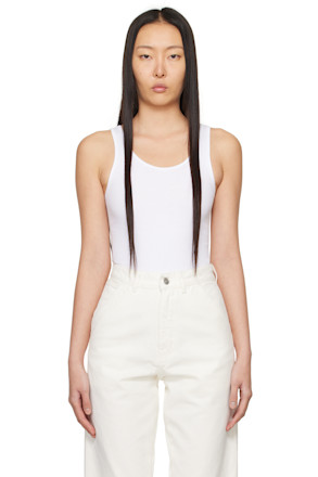 White Embroidered Bodysuit
