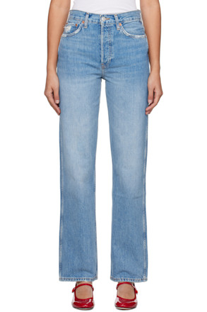 Blue High-Rise Jeans