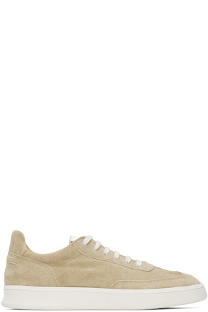 Beige Smash Low Suede Sneakers