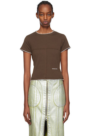 Brown Printed T-Shirt