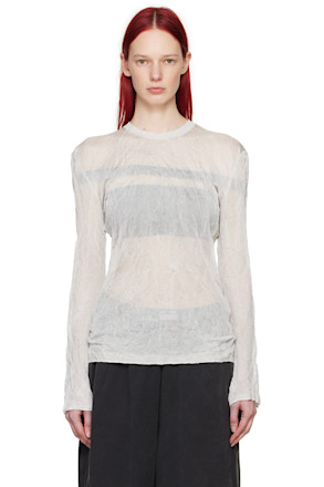 Gray Facelift Long Sleeve T-Shirt