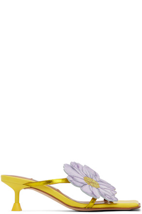 Yellow Lourdes Heeled Sandals
