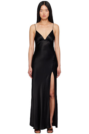 Black Ren Split Maxi Dress