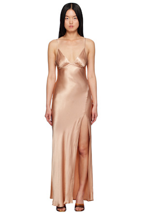 Pink Ren Split Maxi Dress