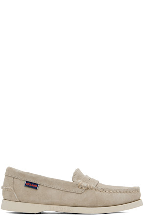 Beige Dan Boat Flesh Out Loafers