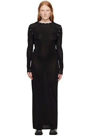 Black Snap Off Maxi Dress
