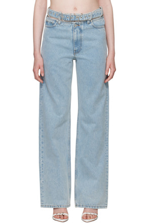 Blue Y Belt Jeans