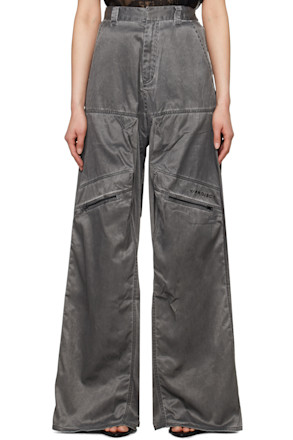 Black Pop-Up Trousers