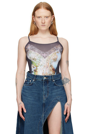 Black Trompe L'œil Tank Top