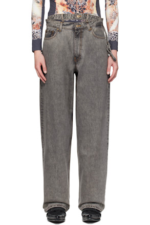 Black Multi Waistband Jeans