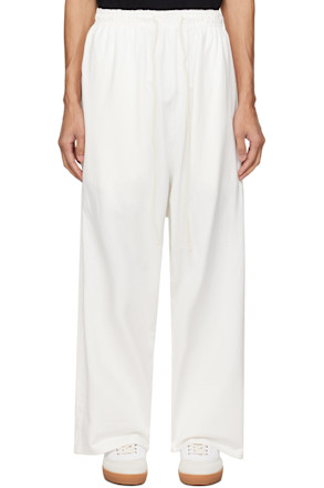 White Embroidered Sweatpants