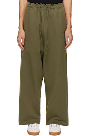Green Embroidered Sweatpants