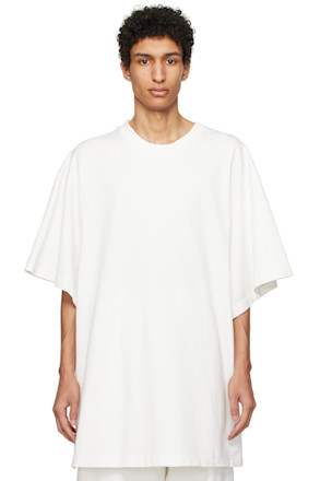 White Dropped Shoulders T-Shirt
