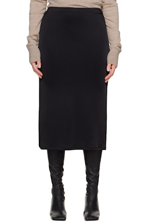 Black Flor Midi Skirt