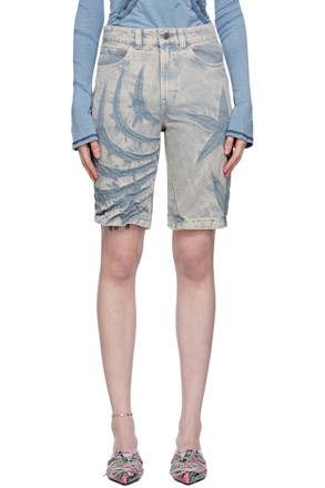 SSENSE Exclusive Blue Denim Shorts