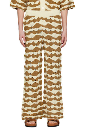 Brown & Beige Punzonato Sweatpants