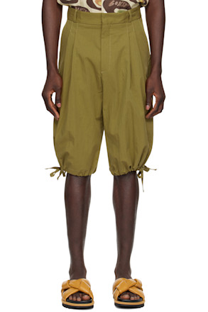 Khaki Drawstring Shorts