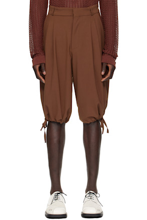 Burgundy Drawstring Shorts