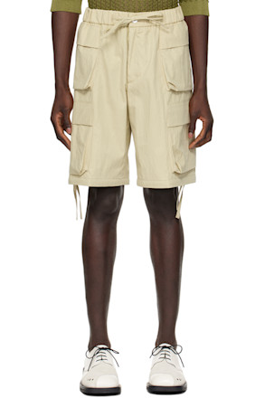 Beige Cargo Shorts