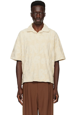 Beige Jacquard Polo