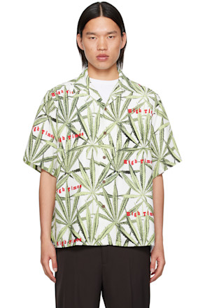 White & Green High Times Edition Shirt