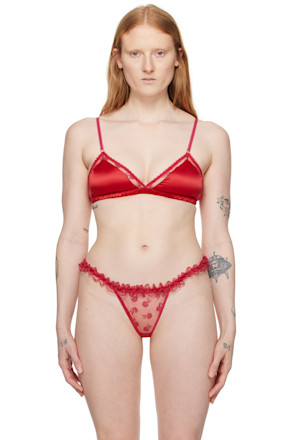 Red & Pink Rose Soft Bra