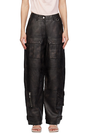 SSENSE Exclusive Brown Leather Pants