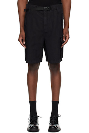 Black Dark Cargo Shorts
