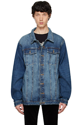 Blue Johnny Wired Crispy Oversized Denim Jacket