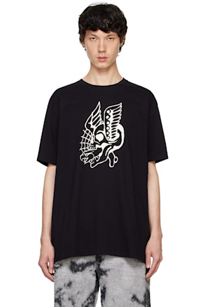 Black Freddie Winged Skull T-shirt