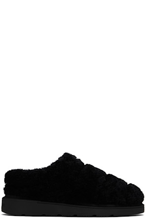 Black Porteau Shearling Mules