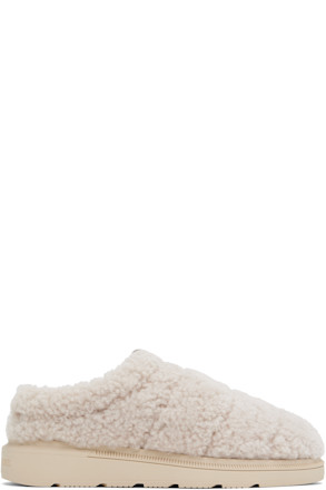 Beige Porteau Shearling Mules