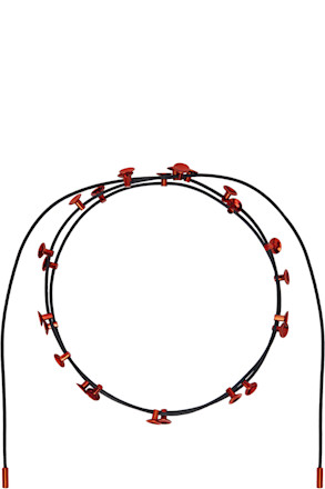 SSENSE Exclusive Black & Red Stud Lacet Necklace
