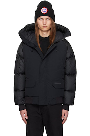 Black 'Paradigm' 'Black Label' Chilliwack Bomber Down Jacket