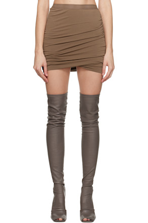 Tan Porterville Jade Miniskirt