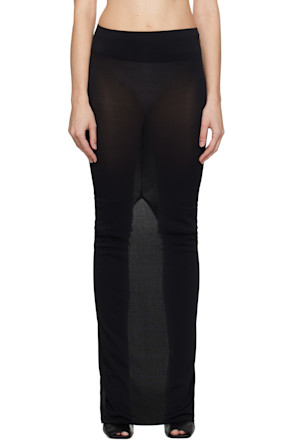 Black Porterville Dirt Pillar Maxi Skirt