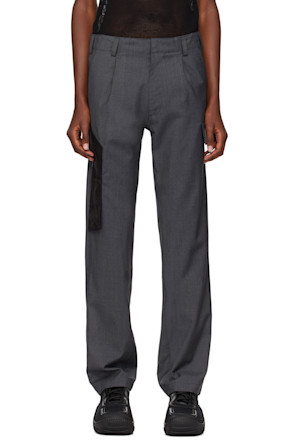 Gray Knife Pocket Cargo Pants