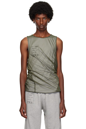 Green Twisted Tank Top