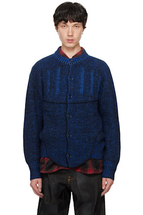 Black & Blue Two-Tone Corset Cardigan