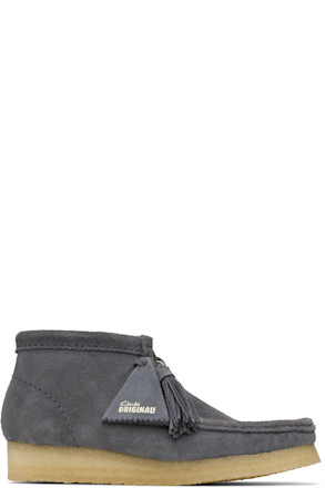 Gray Wallabee Boots