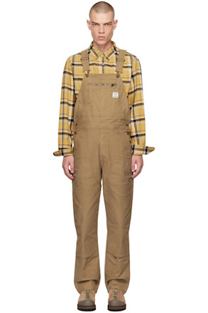 Brown Workwear Bib Denim Overalls