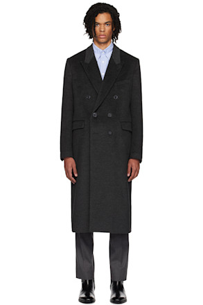 Black Virgin Wool & Alpaca Coat