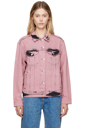 Pink Faded Denim Jacket