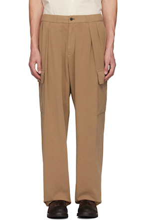 Tan Drawstring Cargo Pants