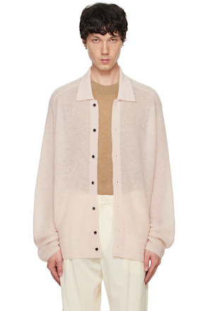 Pink Super Kid Mohair Cardigan